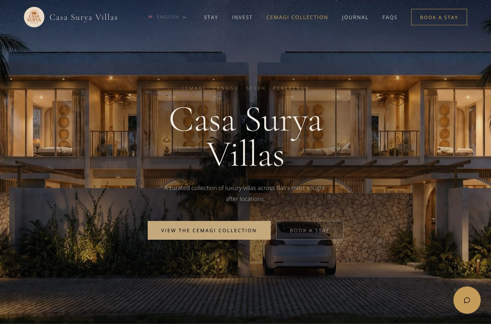 Casa Surya Villas: Luxury villa development in Cemagi, Bali. Investor-grade brand.